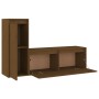 TV-Möbel 2-teilig aus massivem honigbraunem Kiefernholz von vidaXL, TV-Möbel - Ref: Foro24-3100117, Preis: 106,24 €, Rabatt: %