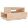 Mesa de centro de madera maciza de pino 80x55x40,5 cm
