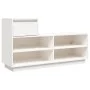 Massivholz-Schuhschrank Kiefer weiß 110x34x61 cm von vidaXL, Schuhregale und Schuhorganisatoren - Ref: Foro24-814450, Preis: ...