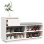 Solid white pine wood shoe cabinet 110x34x61 cm by vidaXL, Shoe racks and shoe organizers - Ref: Foro24-814450, Price: 121,38...
