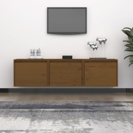 TV-Möbel 3-teilig aus massivem honigbraunem Kiefernholz von vidaXL, TV-Möbel - Ref: Foro24-3100127, Preis: 92,52 €, Rabatt: %