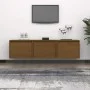 TV-Möbel 3-teilig aus massivem honigbraunem Kiefernholz von vidaXL, TV-Möbel - Ref: Foro24-3100127, Preis: 91,33 €, Rabatt: %