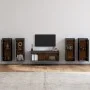 TV-Möbel 5-teilig aus massivem grauem Kiefernholz von vidaXL, TV-Möbel - Ref: Foro24-3100216, Preis: 214,42 €, Rabatt: %