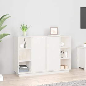 Aparador de madera maciza de pino blanco 120x35x80 cm de vidaXL, Aparadores - Ref: Foro24-814500, Precio: 172,95 €, Descuento: %