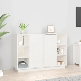 Solid white pine wood sideboard 120x35x80 cm by vidaXL, Sideboards - Ref: Foro24-814500, Price: 169,44 €, Discount: %
