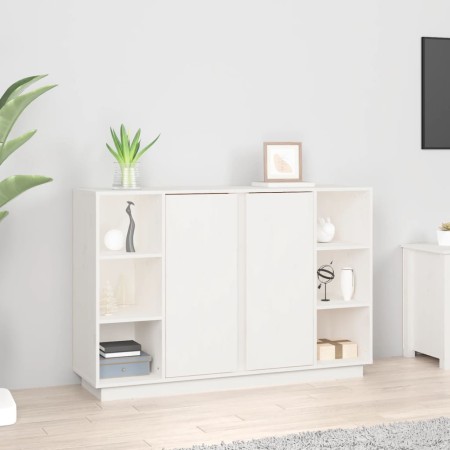 Sideboard aus massivem weißem Kiefernholz, 120 x 35 x 80 cm von vidaXL, Sideboards - Ref: Foro24-814500, Preis: 172,95 €, Rab...