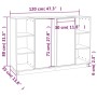 Sideboard aus massivem weißem Kiefernholz, 120 x 35 x 80 cm von vidaXL, Sideboards - Ref: Foro24-814500, Preis: 172,95 €, Rab...