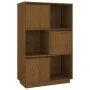 Aparador alto de madera maciza de pino marrón miel 74x35x117 cm by vidaXL, Sideboards - Ref: Foro24-814367, Price: 79,29 €, D...