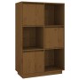 Hoher Massivholz-Pinienholz-Schrank in Honigbraun 74x35x117 cm. von vidaXL, Sideboards - Ref: Foro24-814367, Preis: 79,29 €, ...
