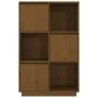 Aparador alto de madera maciza de pino marrón miel 74x35x117 cm by vidaXL, Sideboards - Ref: Foro24-814367, Price: 79,29 €, D...