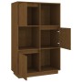 Aparador alto de madera maciza de pino marrón miel 74x35x117 cm by vidaXL, Sideboards - Ref: Foro24-814367, Price: 79,29 €, D...