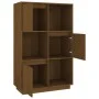 Hoher Massivholz-Pinienholz-Schrank in Honigbraun 74x35x117 cm. von vidaXL, Sideboards - Ref: Foro24-814367, Preis: 79,29 €, ...