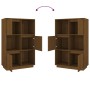 Hoher Massivholz-Pinienholz-Schrank in Honigbraun 74x35x117 cm. von vidaXL, Sideboards - Ref: Foro24-814367, Preis: 79,29 €, ...