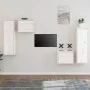 TV-Möbel 4-teilig aus massivem weißem Kiefernholz von vidaXL, TV-Möbel - Ref: Foro24-3100250, Preis: 183,01 €, Rabatt: %