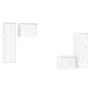 TV-Möbel 4-teilig aus massivem weißem Kiefernholz von vidaXL, TV-Möbel - Ref: Foro24-3100250, Preis: 183,01 €, Rabatt: %
