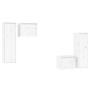 TV-Möbel 4-teilig aus massivem weißem Kiefernholz von vidaXL, TV-Möbel - Ref: Foro24-3100250, Preis: 185,36 €, Rabatt: %