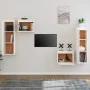 TV-Möbel 4-teilig aus massivem weißem Kiefernholz von vidaXL, TV-Möbel - Ref: Foro24-3100250, Preis: 183,01 €, Rabatt: %