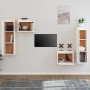 TV-Möbel 4-teilig aus massivem weißem Kiefernholz von vidaXL, TV-Möbel - Ref: Foro24-3100250, Preis: 185,36 €, Rabatt: %