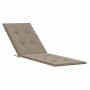 Cojín para tumbona gris taupe (75+105)x50x4 cm