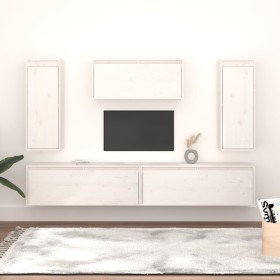 Muebles para TV 5 piezas madera maciza de pino blanco de vidaXL, Muebles TV - Ref: Foro24-3100245, Precio: 265,38 €, Descuent...