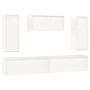 TV-Möbel 5-teilig aus massivem weißem Kiefernholz von vidaXL, TV-Möbel - Ref: Foro24-3100245, Preis: 265,38 €, Rabatt: %
