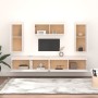 TV-Möbel 5-teilig aus massivem weißem Kiefernholz von vidaXL, TV-Möbel - Ref: Foro24-3100245, Preis: 265,38 €, Rabatt: %