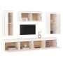 TV furniture 5 pieces solid white pine wood by vidaXL, TV Furniture - Ref: Foro24-3100245, Price: 265,17 €, Discount: %