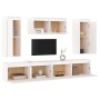 TV-Möbel 5-teilig aus massivem weißem Kiefernholz von vidaXL, TV-Möbel - Ref: Foro24-3100245, Preis: 265,38 €, Rabatt: %
