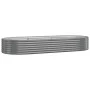 Jardinera arriate acero recubrimiento polvo gris 249x100x36 cm de vidaXL, Maceteros y jardineras - Ref: Foro24-318994, Precio...