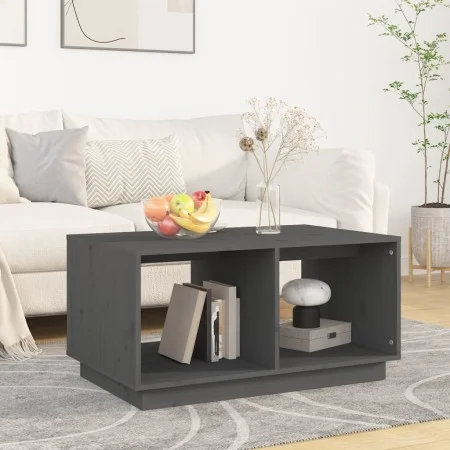 Solid gray pine wood coffee table 80x50x40 cm by vidaXL, Coffee table - Ref: Foro24-814436, Price: 54,68 €, Discount: %