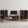 TV furniture 5 pieces solid gray pine wood by vidaXL, TV Furniture - Ref: Foro24-3100211, Price: 256,59 €, Discount: %