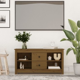 TV-Schrank aus massivem Kiefernholz, honigbraun, 103 x 36,5 x 52 cm von vidaXL, TV-Möbel - Ref: Foro24-814572, Preis: 85,03 €...