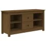 TV cabinet solid honey brown pine wood 103x36.5x52 cm by vidaXL, TV Furniture - Ref: Foro24-814572, Price: 83,89 €, Discount: %