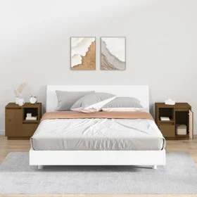 Nachttische 2 Stück Massivholz Kiefer honigbraun 50x34x50 cm von vidaXL, Nachttische - Ref: Foro24-814486, Preis: 88,86 €, Ra...