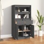 Aparador alto de madera maciza de pino gris 60x40x116,5 cm by vidaXL, Sideboards - Ref: Foro24-814536, Price: 160,69 €, Disco...