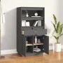 Aparador alto de madera maciza de pino gris 60x40x116,5 cm de vidaXL, Aparadores - Ref: Foro24-814536, Precio: 158,75 €, Desc...