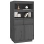 Aparador alto de madera maciza de pino gris 60x40x116,5 cm by vidaXL, Sideboards - Ref: Foro24-814536, Price: 160,69 €, Disco...