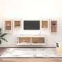 TV-Möbel 6-teilig aus massivem weißem Kiefernholz von vidaXL, TV-Möbel - Ref: Foro24-3100240, Preis: 220,91 €, Rabatt: %
