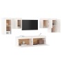 Muebles para TV 6 piezas madera maciza de pino blanco de vidaXL, Muebles TV - Ref: Foro24-3100240, Precio: 223,85 €, Descuent...