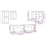 TV-Möbel 6-teilig aus massivem weißem Kiefernholz von vidaXL, TV-Möbel - Ref: Foro24-3100240, Preis: 223,93 €, Rabatt: %