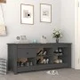Schuhschrank aus massivem grauem Kiefernholz 110x38x45,5 cm von vidaXL, Schuhregale und Schuhorganisatoren - Ref: Foro24-8145...