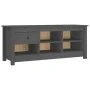 Schuhschrank aus massivem grauem Kiefernholz 110x38x45,5 cm von vidaXL, Schuhregale und Schuhorganisatoren - Ref: Foro24-8145...