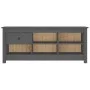 Schuhschrank aus massivem grauem Kiefernholz 110x38x45,5 cm von vidaXL, Schuhregale und Schuhorganisatoren - Ref: Foro24-8145...