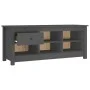 Schuhschrank aus massivem grauem Kiefernholz 110x38x45,5 cm von vidaXL, Schuhregale und Schuhorganisatoren - Ref: Foro24-8145...