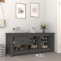 Shoe cabinet made of solid gray pine wood 110x38x45.5 cm by vidaXL, Shoe racks and shoe organizers - Ref: Foro24-814596, Pric...
