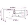 Schuhschrank aus massivem grauem Kiefernholz 110x38x45,5 cm von vidaXL, Schuhregale und Schuhorganisatoren - Ref: Foro24-8145...