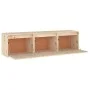 Muebles para TV 3 piezas madera maciza de pino de vidaXL, Muebles TV - Ref: Foro24-3100124, Precio: 108,33 €, Descuento: %