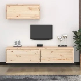Muebles para TV 3 piezas madera maciza de pino de vidaXL, Muebles TV - Ref: Foro24-3100134, Precio: 172,92 €, Descuento: %