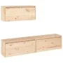 TV-Möbel 3-teilig aus massivem Kiefernholz von vidaXL, TV-Möbel - Ref: Foro24-3100134, Preis: 172,92 €, Rabatt: %