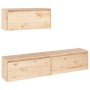 TV-Möbel 3-teilig aus massivem Kiefernholz von vidaXL, TV-Möbel - Ref: Foro24-3100134, Preis: 175,75 €, Rabatt: %